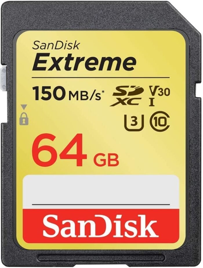 Cartão SD SanDisk 64GB Extreme SDXC UHS-I - C10, U3, V30, 4K UHD - SDSDXV6-064G-GNCIN - Imagem 2